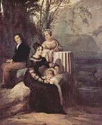 Francesco Hayez Portrait of the family Stampa di Soncino Germany oil painting artist